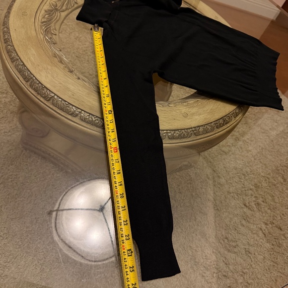 Zara Knit Turtleneck Shirt M Black Sweater Womens Long Sleeve Cotton Blend - Picture 6 of 8